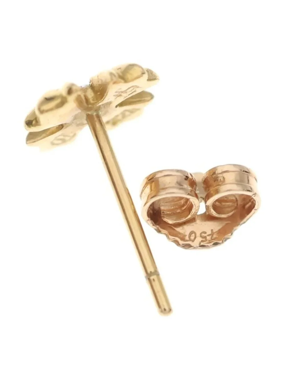 Chrome Hearts 22k CH Plus Stud Earrings Gold